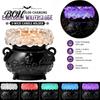 Dekorative Kaminverzierung Halloween Kessel LED Blasenlicht Dekoration, Farbwechselnde Hexentranklampe mit Dekoration Lila Licht, Gruselige Gotische Tischdekoration