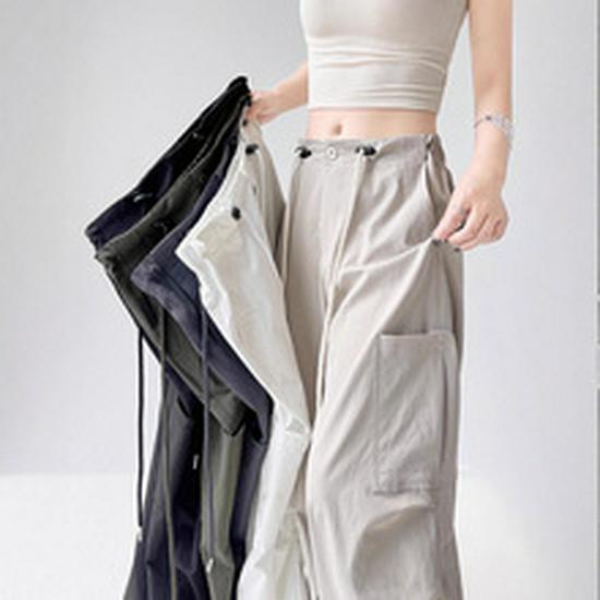 Uncle Carrot Women's Quick-Dry Striped Wide-Leg High-Waisted Sports Pants - Spring 2025 Collection
