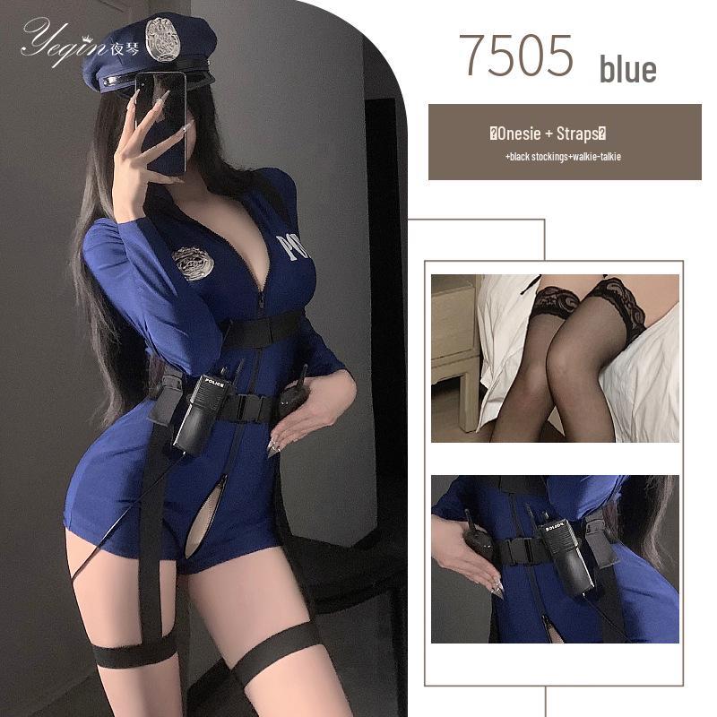 Play Sexy Lingerie Role Policewoman Set 7505 Temptation Cosplay Opencrotch Bodysuit