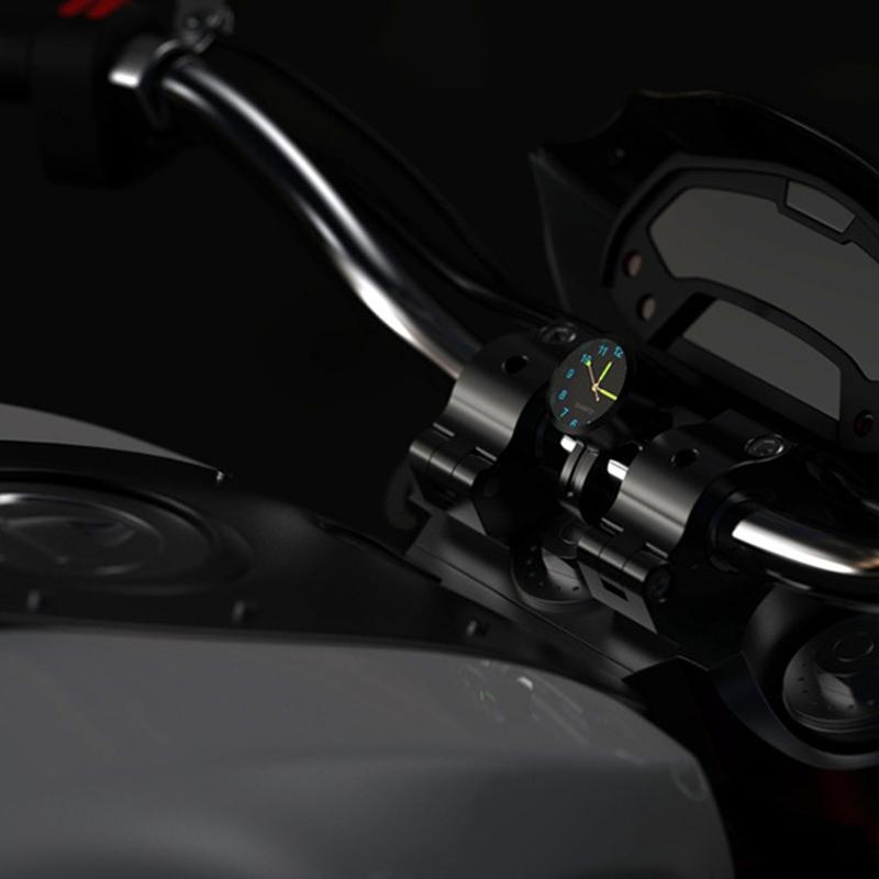 Motorrad Quad Zeitplan Lenkeruhr Uhr Schwarz Leuchtend 22/25mm Lenker