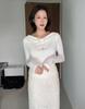 GIEMAR Drape Shirring Tee Ivory