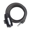 Bike Lock Cable 4.9ft Long Matte Black 2 Keys PVC Thick Steel Rope Coiled Cable Lock with Mounting