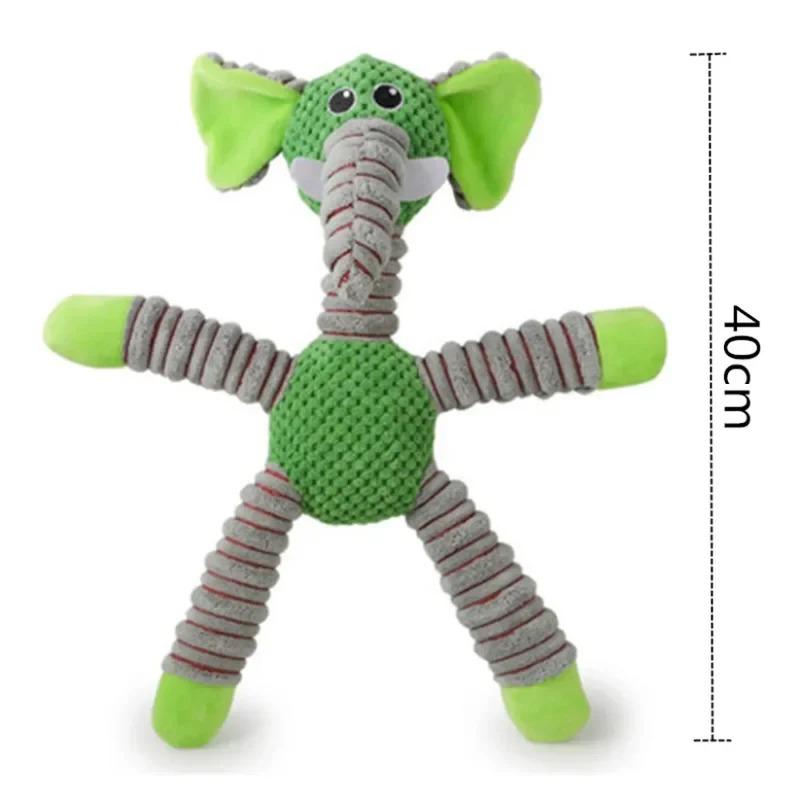 Indestructible Dog Toys for Aggressive Chewers Large Breed Squeaky Plush Chew Toys with Animal Shape Puppy Teething Training