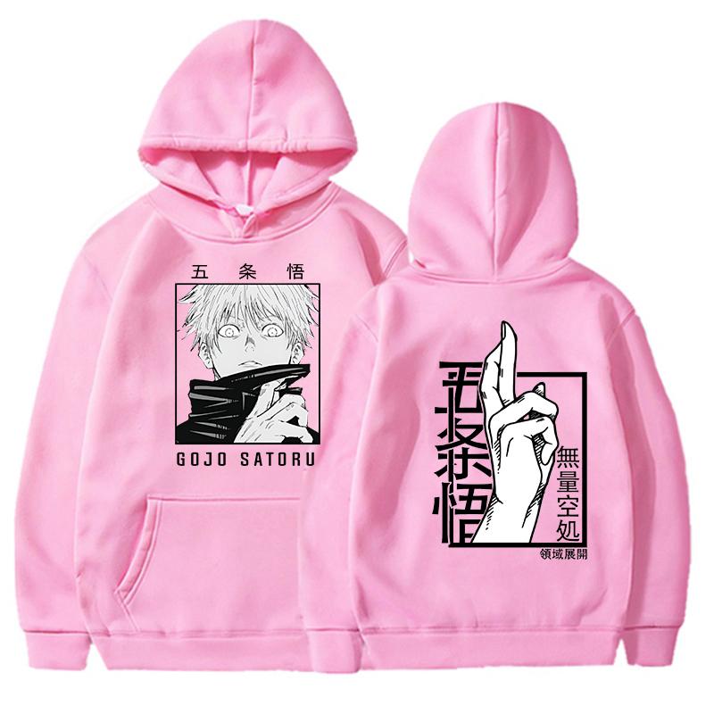Hot Anime Gojo Satoru Printed Hoodies Autumn Fleece Pullover Unisex Hooded Sweatshirt Harajuku Streetswear Long Sleeve