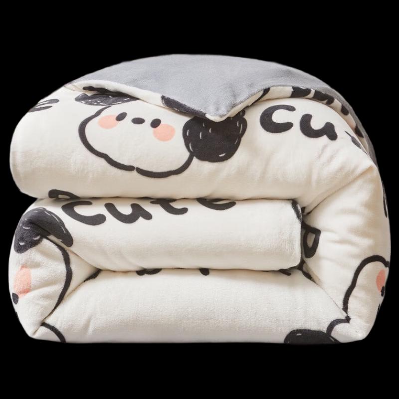 

mling Line Dog Pattern Soy Fiber Warm Duvet