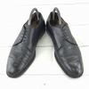 Bally Switzerland Leather Plain Toe 26.0 Black V-Front Dress Shoes Business(USED)