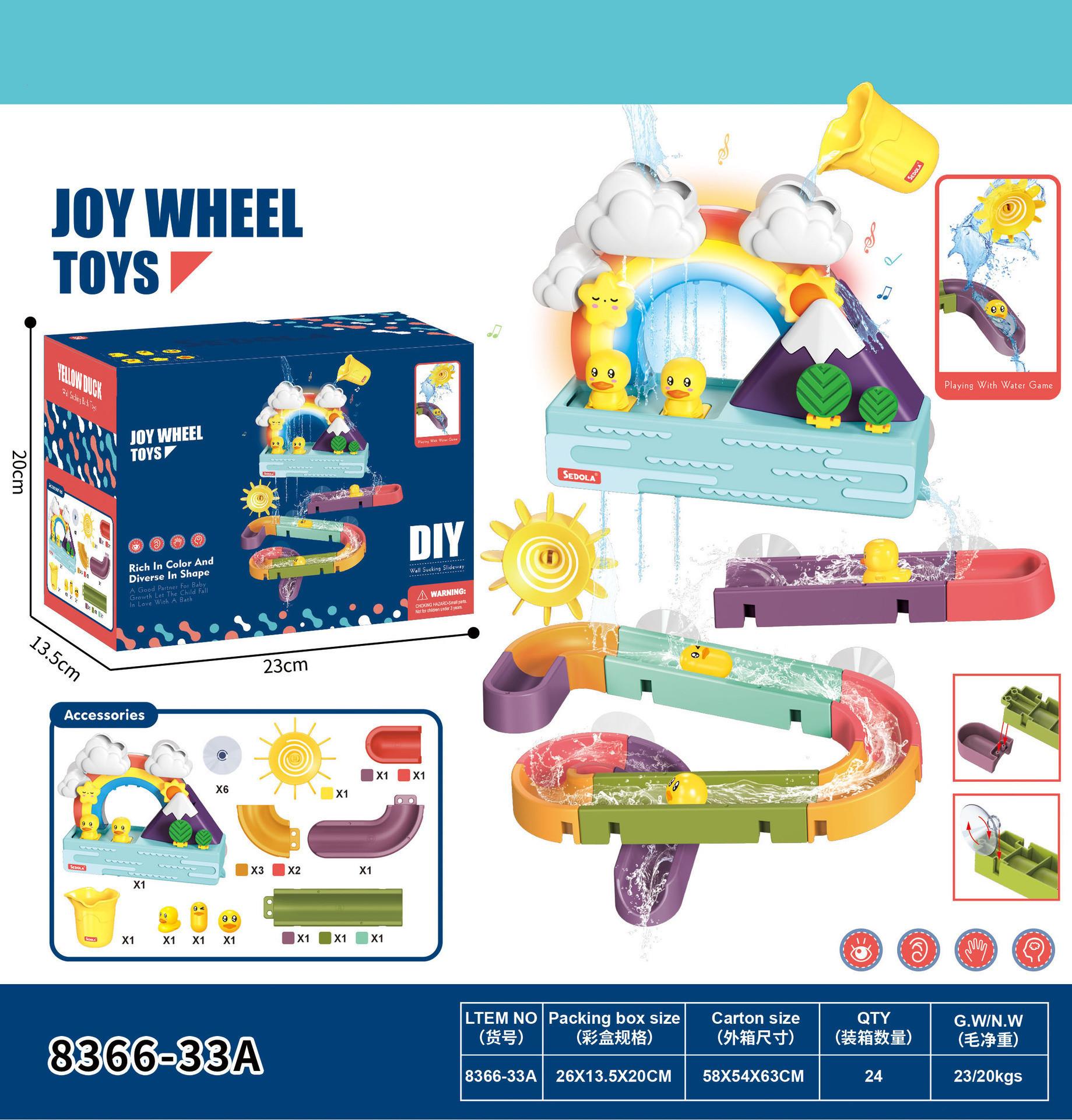 Bath Duck Toy with Rainbow Light and Music Toddlers Bathtub Toy Baby Shower Toy Educational Water Game Toy for Children Gifts