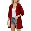 Women's Fashion Casual Seven Split Sleeve Solid Color Cardigan Sun  Top