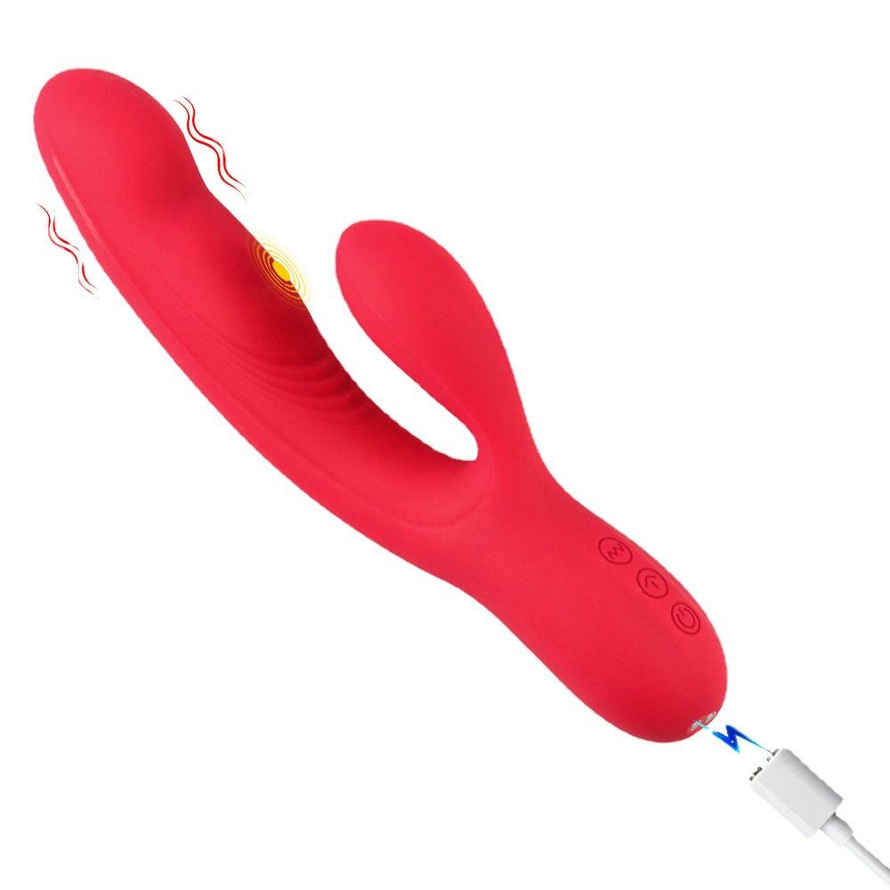 Charging Double G-Spot Vibrator Female Beating Vibration Strong Shock Massage AV Stick Adult Supplies Factory