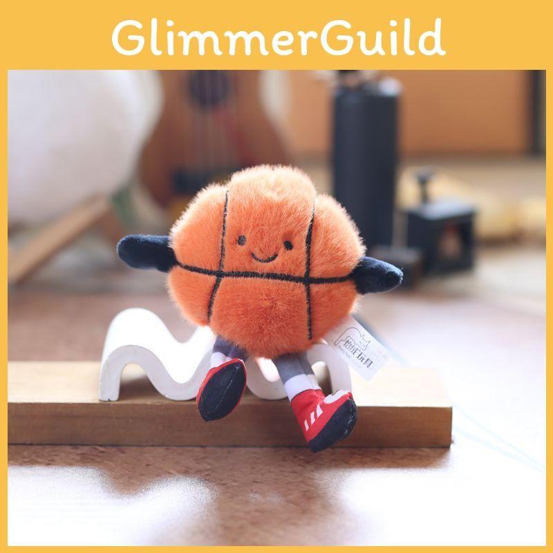 Sports Basketball Football Equipment Pp Cotton Plush Keychain Bag Decor Kids For