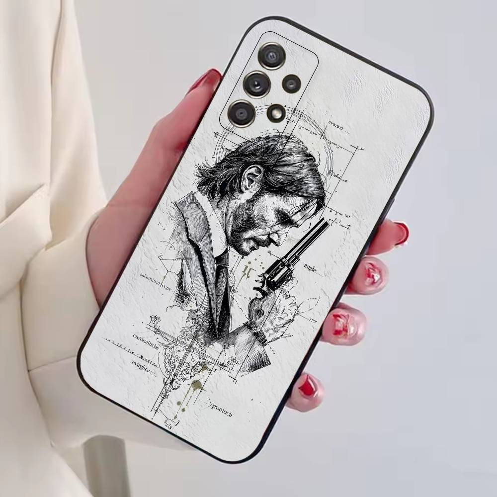 

John Wick Keanu R-Reeves Phone Case Black Silicone Soft For Samsung S25,S24,S21,S22,S23,S30,Ultra,S20,Plus,Fe,Lite Samsung S21 s305G