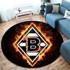 Borussia Mönchengladbach Round Area Rug,Carpet Rug for Living Room Bedroom Sofa Playroom Decor,Non-slip Floor Mat