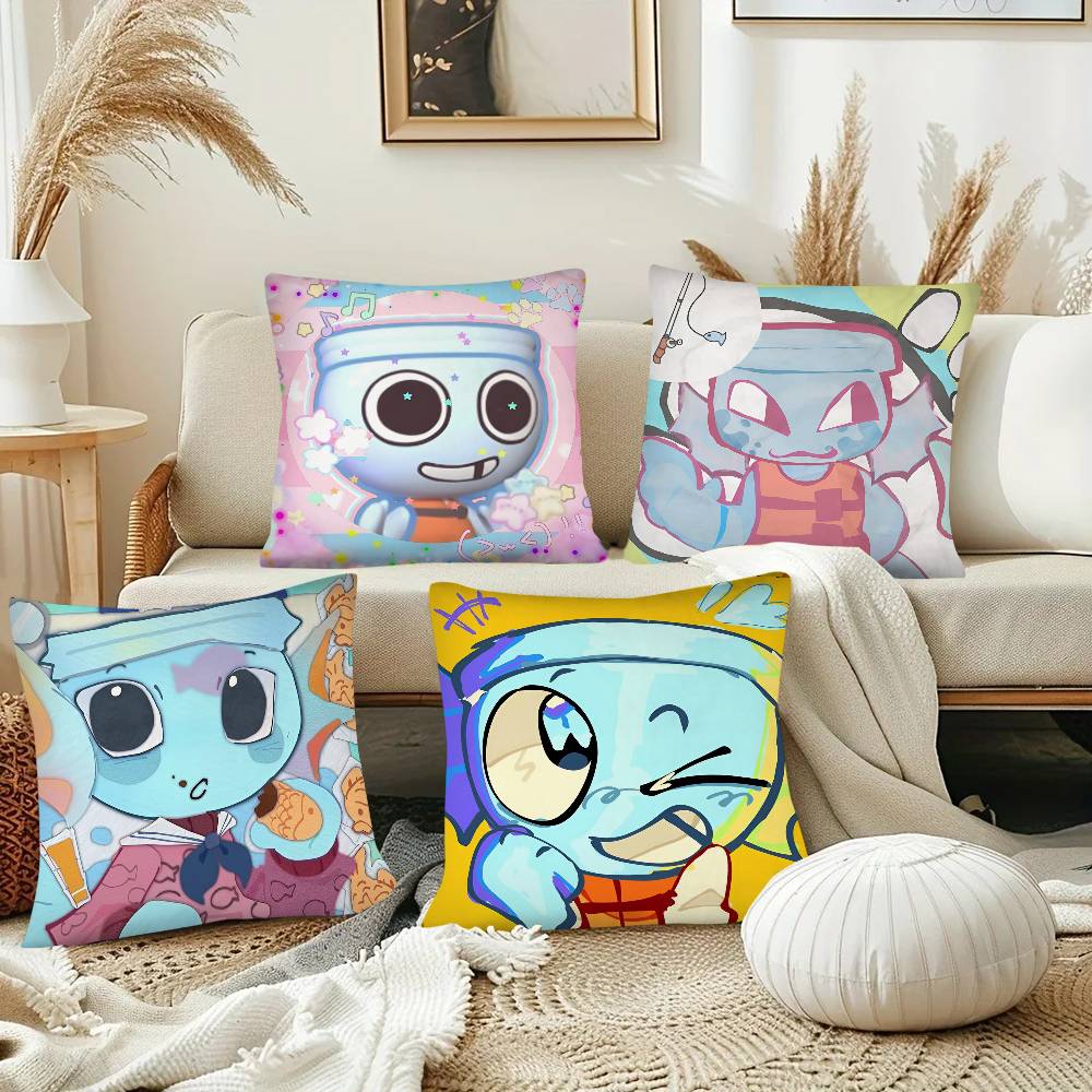 Game Dandys World Finn Pillow Case Fashion Square Pillowcase Bedroom Sofa Room Ins Decoration Leisure