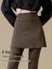 Plus-Size Micro-Flare Skirted Leggings for Women - Warm, Thick, Velvet Base Layer for Spring & Autumn