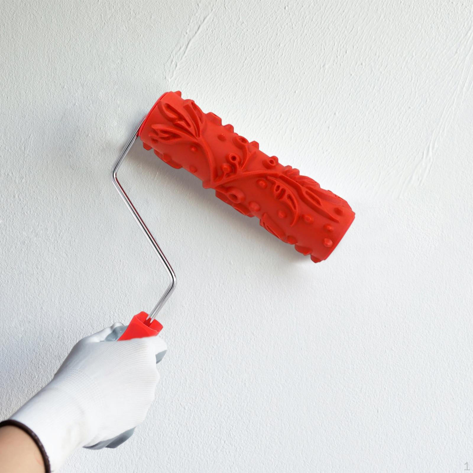 Patterned Paint Roller, Decorative, Reusable, Embossing Texture Rubber Roller DIY Pattern