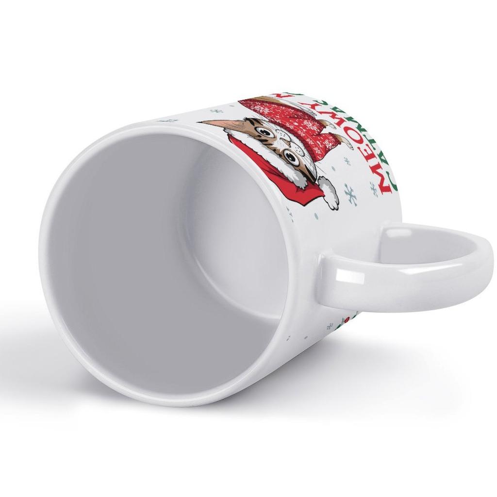 1 Stück 11oz leere Keramiktasse, beidseitig bedruckter Kaffee-Teetasse, langlebiges Material, glatte Wand, leicht zu spülen, ideal für Zuhause und Arbeitsplatz