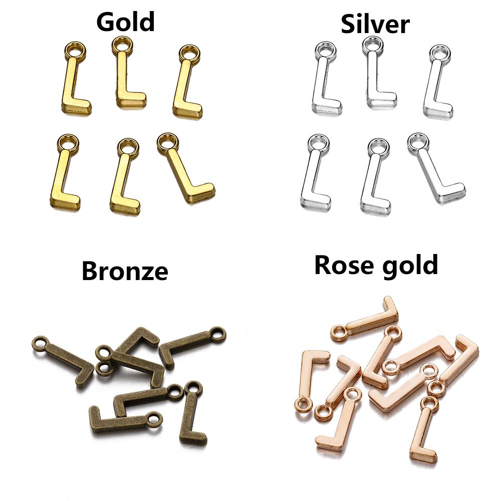 26-30Pcs 7X16 mm Alloy 26 Alphabet A-Z Letters Charms Pendants For DIY Bracelet Necklace Jewelry Making Supplies Accessories