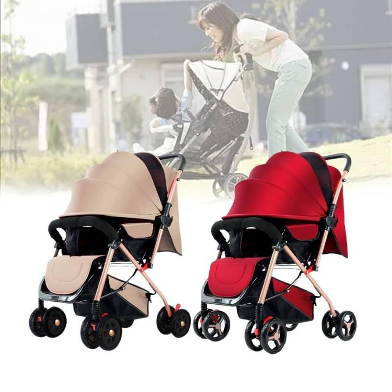 Stroller Ultra Kids Lightweight Foldable Convertible Seat One Button Rotation