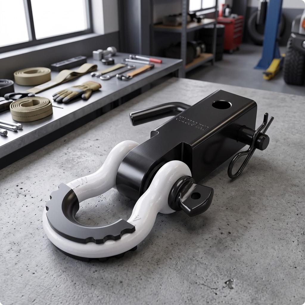 Tow Hitch Receiver with Secure Hardware Compact for Jobsite, SUV Drivers
