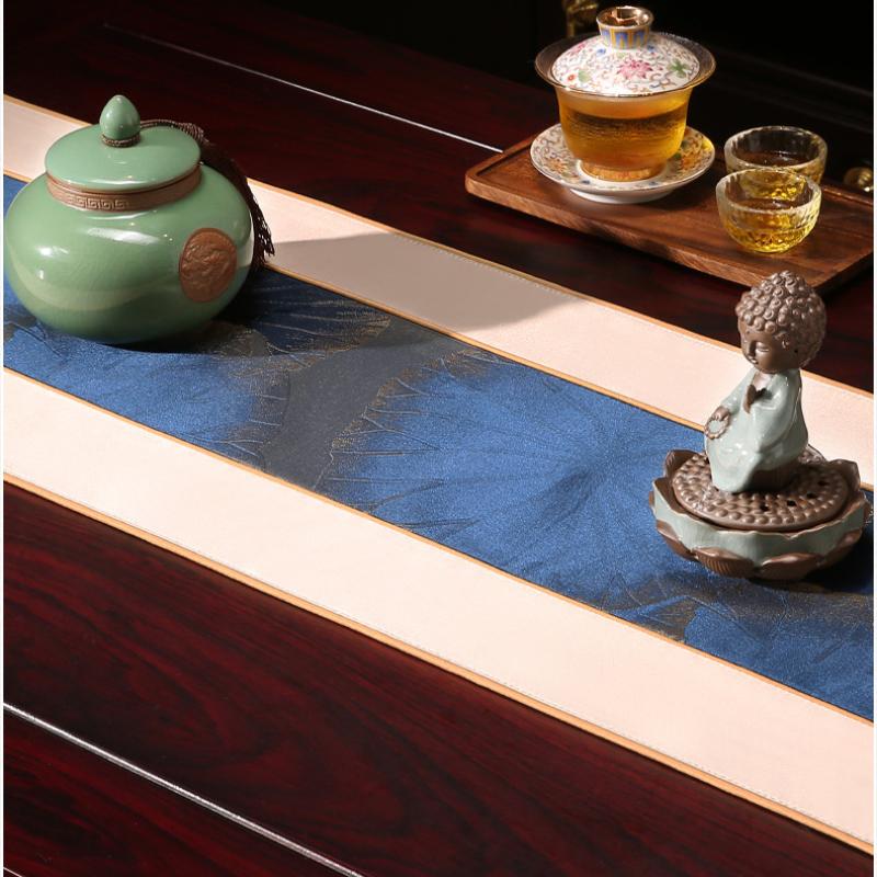 Chinese Style Tassels Table Runner Classical Table Cloth Home Decor Table Flag with Tassel Creative Table Cover Tea Table Decor
