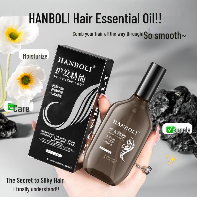 Han Bol Li Anti-Frizz Hydrating Hair Oil with Long-Lasting Fragrance and Anti-Static, Non-Greasy Formula.