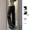 Women's High-Waisted Fleece-Lined Micro-Flare Sweatpants - 2025 Spring/Autumn/Winter Collection: Slimming, Casual, Thickened Flare Pants.