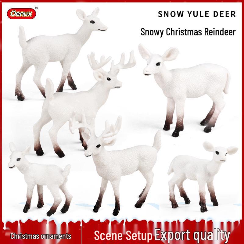 Miniatur-Dschungeltier-Simulationsspielzeug-Set: Reh, Fuchs, Eichhörnchen, Elch, Waschbär, Schwein, Kaninchen