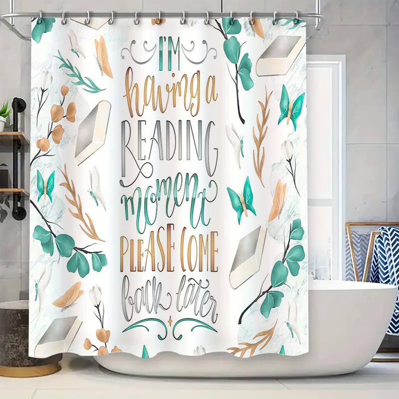 

Boho Shower Curtain Nature Floral Greenery Botanical Pattern Bathroom Decor Farmhouse Rustic Home Accent Vintage Style Washable W60H190(CM)-1 Pcs