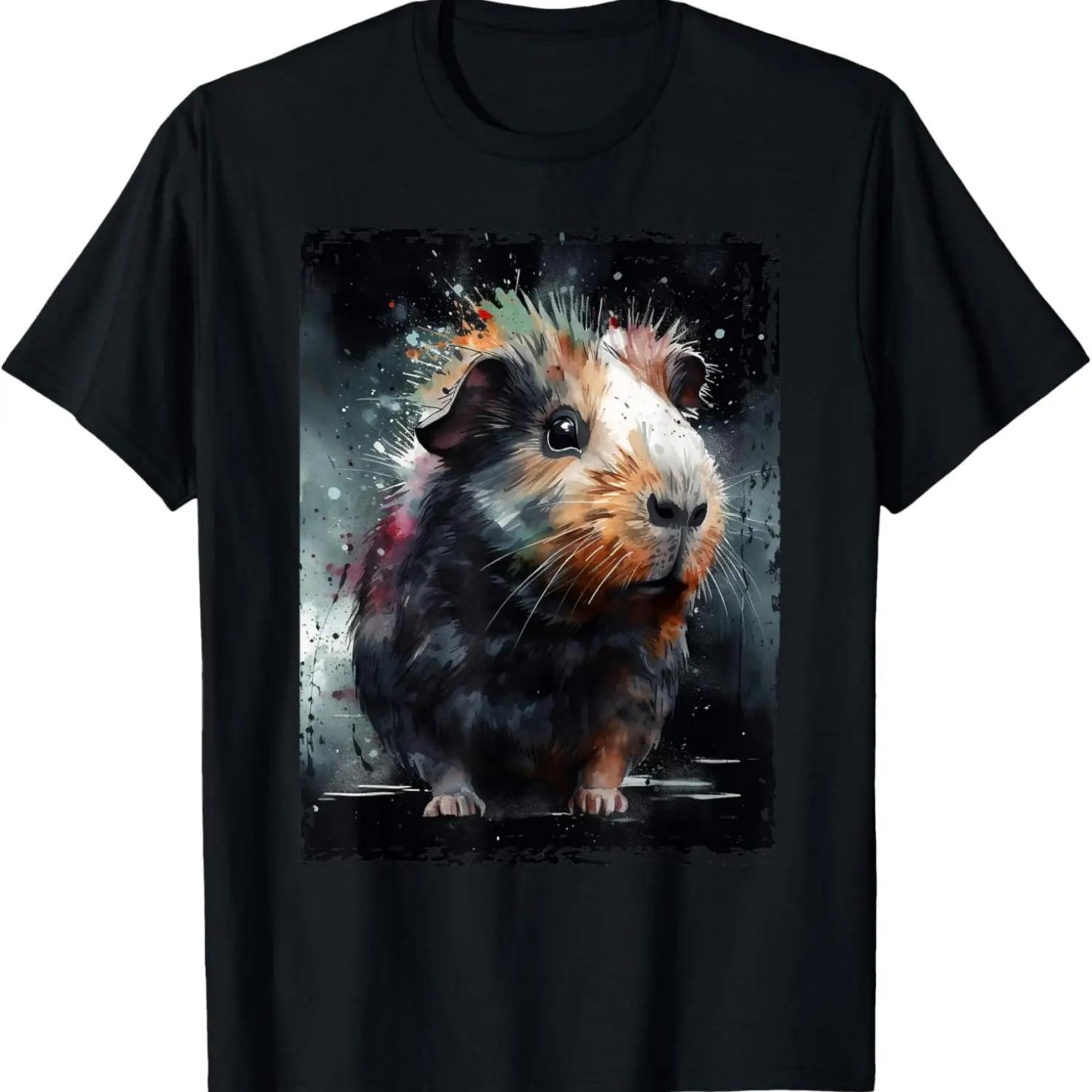 Guinea Pig Shirt Furry Potato Watercolor Guinea Pig Funny T-Shirt S