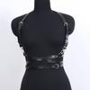Corsetto sottoseno punk con cinturino in pelle per donna, cintura con catena per il corpo punk, cintura con imbracatura in pelle punk
