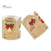 250Pcs/Roll Christmas Gift Tags Stickers Self-Adhesive Kraft Paper Clear Printed Pattern Fade-resistant Xmas Decals