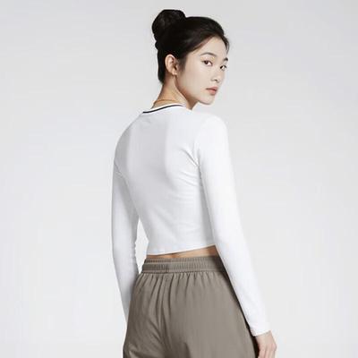 Women's Athletic Long Sleeve Crewneck T-Shirt