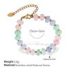 Fashion Color Natural Stone Abacus Bead Bracelet Light Luxury Versatile Personality Bracelet Earrings Jewelry Women