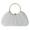 Luxury Multi Color Wrinkled Banquet Bag Handmade Wrinkle Evening Bags Circular Handbag Women Bolsa mujer  Sac femme