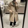 Jarní a podzimní mládežnická větrovka pánská ve stylu Hongkongu středně dlouhá ležérní s kapucí korejská edice trendy pánský kabát