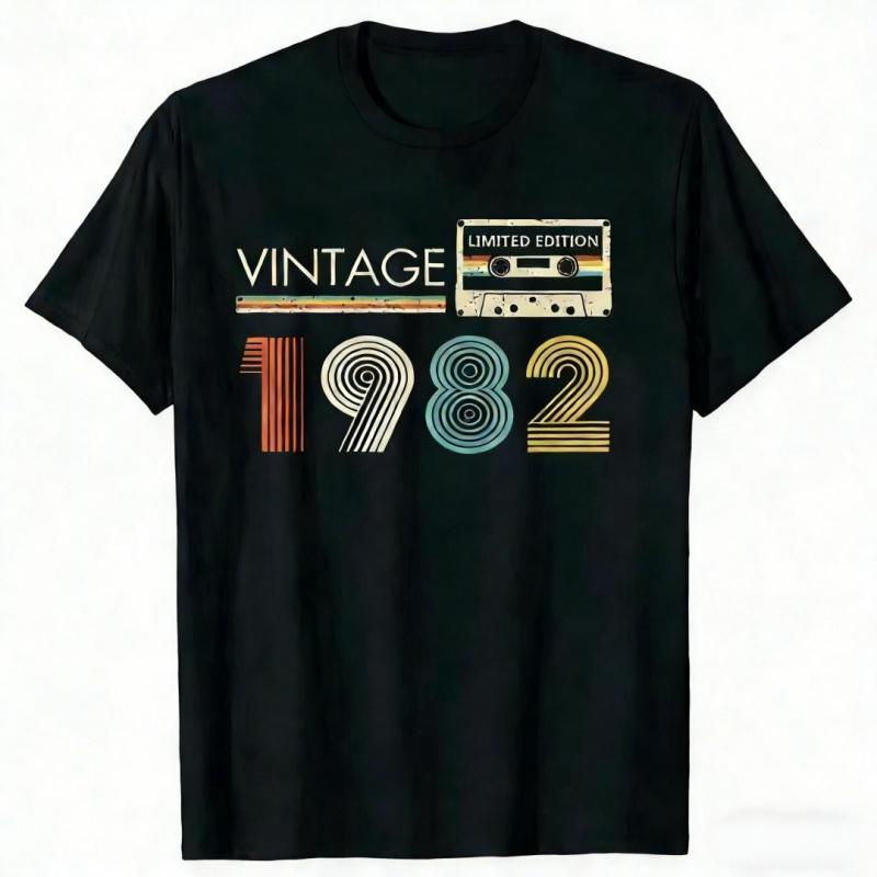 2026new Vintage1984 1980 1977 1978 1979 1986 1982 1986 1983 1981 1982 1976 Limited Edition Cassette Birthday Gift 1988 T Shirts