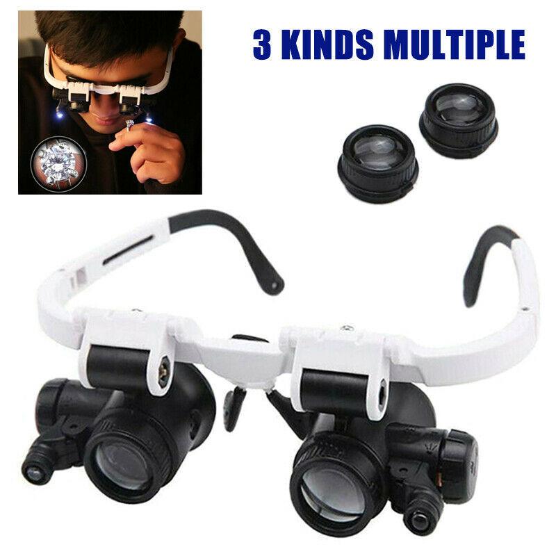 9892H-1 Eyeglass-Style Magnifier with LED Lights for Mechanical Repairs