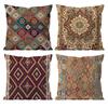 Turkish Kilim Navaho Vintage Pillow Case Anti-dustmite Pillowcase Invisible Zipper Silky Short Plush Sofa Cushion Cover
