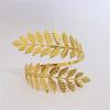Fashion Women Metal Leaf Charm Open Bracelet Arm Cuff Armlet Bangle Fine Jewelry