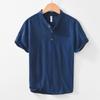 L149 Distressed Wrinkled Linen Five-Sleeve Loose Cotton Casual Shirt