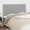 Vidaxl Bed Headboards, 4 Pcs, Light Gray, 90X5X78/88 Cm, Fabric