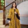 AB318 Ruffled Sleeve Evening Abaya Dress for Muslim Women