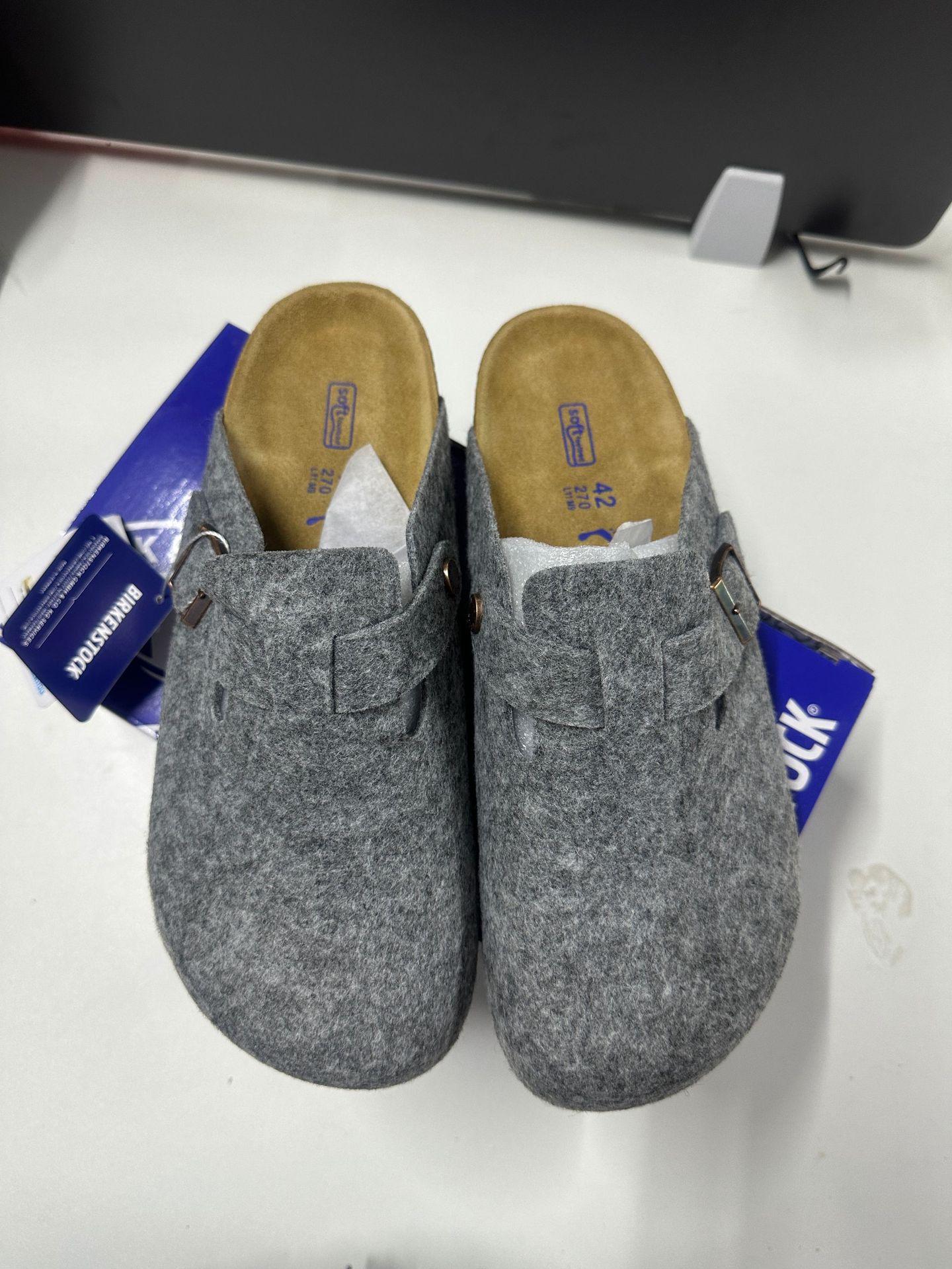 Zoccoli Unisex Birkenstock in Vera Pelle a Punta Chiusa con Plateau Vintage in Sughero 42