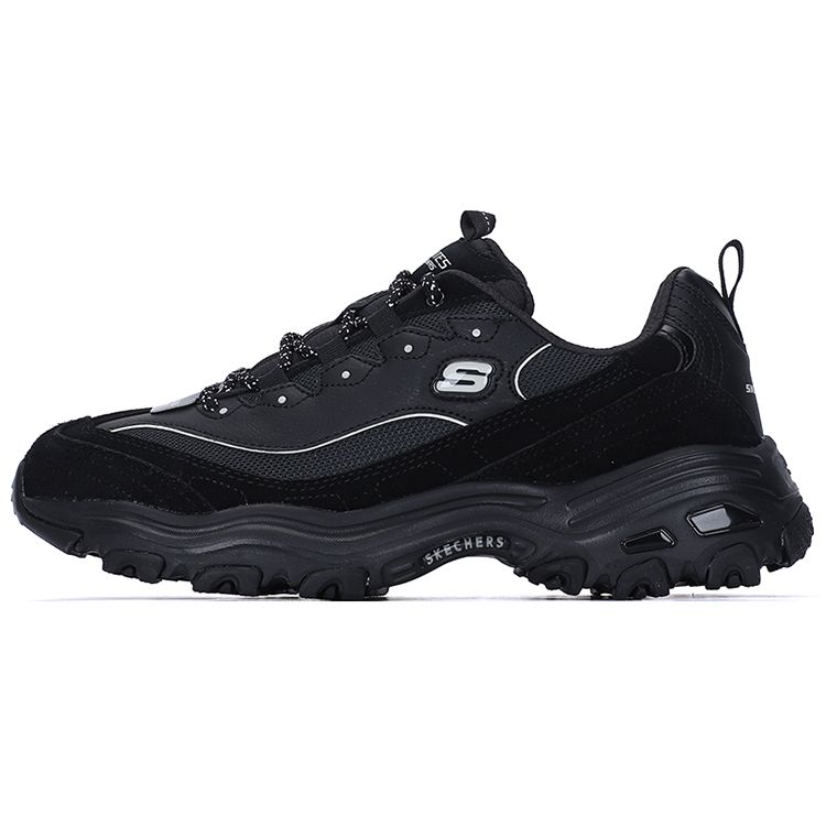 Skechers Men's Black Dlites 1.0 Comfortable Shock-Absorbing Durable Breathable Low-Top Dad Shoes Sneakers 237154-Bbk Cm
