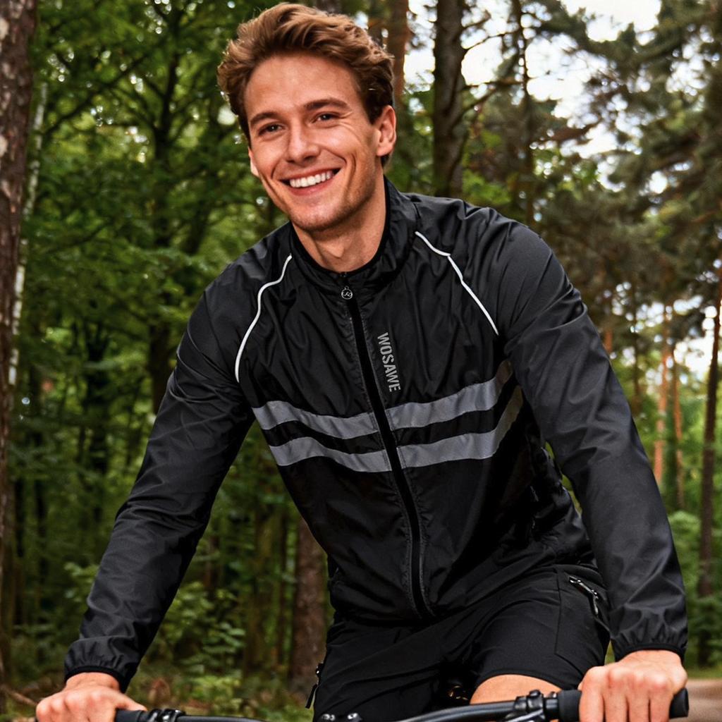 Wosawe Cyklistické bundy Voděodpudivé kolo Větruodolné Reflexní plášť na kolo