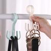 Ganchos Suporte para gravatas de pescoço Bolsas de economia de espaço Roupas Gravatas Suporte para bolsas Prateleira Cabide para sapatos Roupas Cinto giratório 360 graus Armário