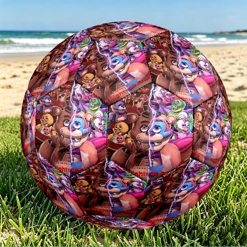Five Nights at Freddy's Print Size 5 Soccer Ball, PU Wear Resistant Football for Match Training and Daily Practice, Birthday Gift for Soccer Fans