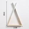 Children Wooden Wall Shelf Triangle Storage Bookshelf Living Room and Home Decor