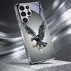 Black Crystal Flying Eagle Electroplated Silver Phone Case For Samsung S24 Ultra S21 S22 FE S23 Plus S20 S25 S26 Note10 20 Cover