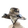 Solar Fan Camouflage Hat Men's Summer Fishing Hat Visor Hat Big Eaves Hat Sun Protection Hat Outdoor Bucket Hat